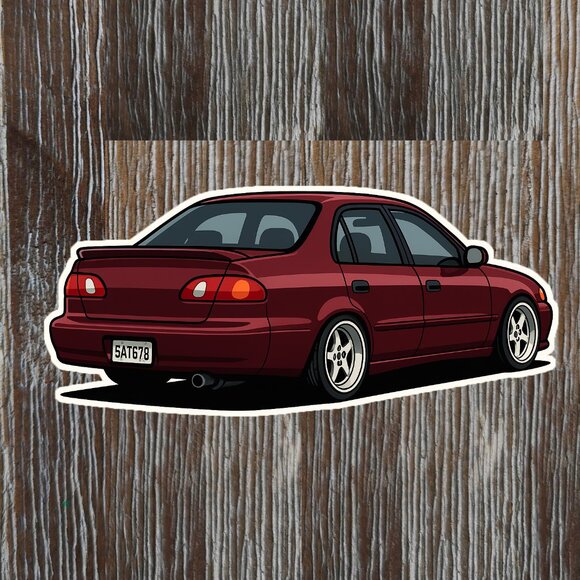 Toyota Corolla 8th generation 1998-2002 Vinyl Sticker - Picture 1 of 1